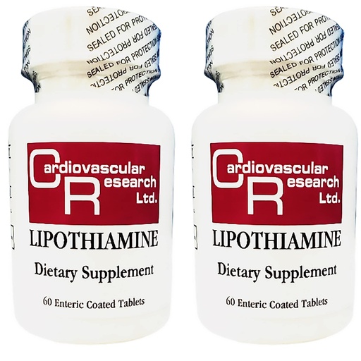 [BRSRMYIOOAFQAYDX] Cardiovascular Research Lipothiamine B Supplement 120 Tablets - Vitamin B1 Now with Alpha Lipoic Acid - 2 X 60 Count