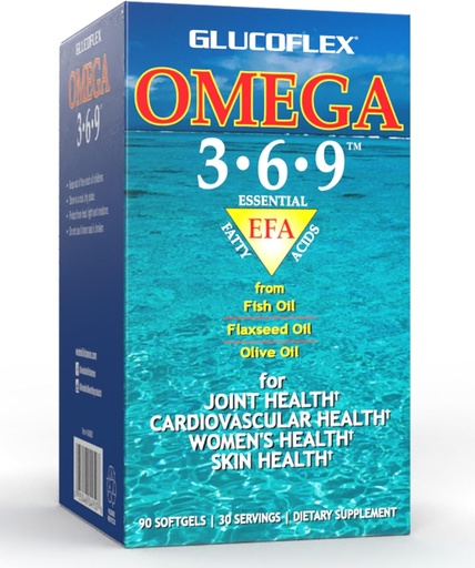 [BRSWIY32CYFBCAD4] vGlucoflex Omega 3-6-9, Omegas from EPA/DHA Fish Oil for Joint Health, 30 servings