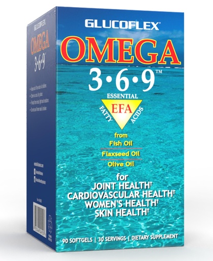 [BRSWIY32CYFBCAD4] vGlucoflex Omega 3-6-9, Omegas from EPA/DHA Fish Oil for Joint Health, 30 servings