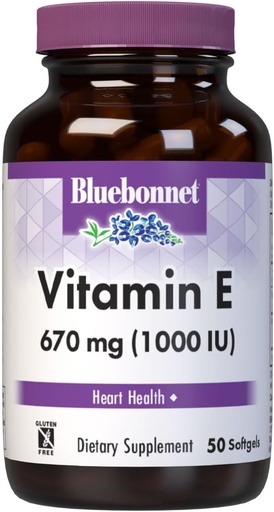 [BRSWIYY3BYEAYF3I] BlueBonnet-vitamiini E 1000 IU sekoitettuja softgeleja, 50