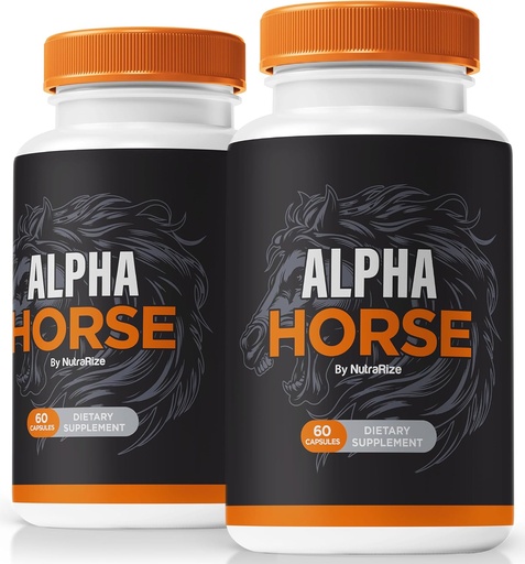 [BRSRAAL5BMHWYEL2] (2 Pack) Alpha Horse Capsules, Alpha Horse Official Male Formula Pills, AlphaHorse for Stamina & Performance, Alfa Horse For Men Premium Once Daily Pill Pastillas, Alpha Hrse Complex (120 Capsules)