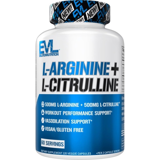 [BRSROFL6AQCQEEYV] L Arginine L Citrulline Supplement - Invigorating Nitric Oxide Supplement with Ideal 1:1 Citrulline Arginine Ratio with 500mg Each Per Serving for Enhanced Pumps Energy & Stamina (60 Servings)