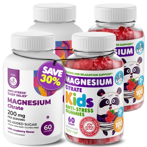 [BRSRMBIBOV5Q4FLD] Kids Magnesium Gummies Sugar-Free 120 Count and Magnesium Gummies Sugar-Free 120 Count - Calm Magnesium Gummies Supplement for Children, Sugar-Free Magnesium Calm Chews for Kids & Adults