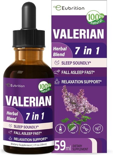 [BRSROCYOCUOR63Q7] Valerian Root Sleep Support Drops, Passion Flower, Chamomile, Lavender, Soursop Leaves, & Hibiscus Herb Extract Supplement Tincture for Sleep Soundly & Deeply. Perfect with Sleep Sounds. 2oz