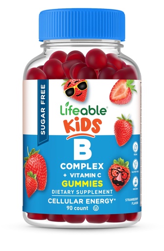 [BRSW2AAHA4GWOCDD] Lifeable Sugar Free Vitamin B Complex for Kids | B-Complex with Vitamin C | Great Tasting VIT B Complex Vitamins | Energy and Nerve Support | Kids B Vitamins Complex for Boys and Girls | 90 Gummies