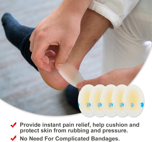 [BRSWGCTROV4AEGY3] Blister Cushions (15PCS) Gel Hydrocolloid Seal Bandages for Fingers, Toes, Heels - Waterproof Blister Prevention Pads, Ultra-Thin Adhesive