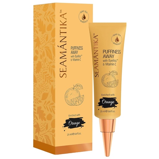 [BRSRMBQKOINAYA33] SEAMANTIKA PUFFINESS AWAY Eye Cream 0.8 fl.oz - Instant Eye Bag Remover Puffiness with Eyeliss; Vitamin C, Under Eye Puffiness Reducer Instant Results, Temporary Reduction of Wrinkles & Dark Circles