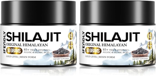 [BRSROCT6DINWKADD] Shilajit Organic 600mg Maximum Potency Gold Grade Shilajit Resin Shilajit Supplement Natural Authentic with 85+ Trace Minerals & Fulvic Acid for Energy, Immunity, 50 Grams (2 Pack)