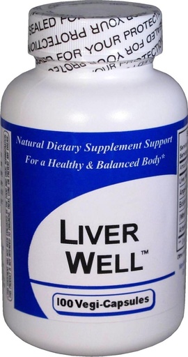 [BRSWIZIMCQPWM2TK] Liver Well 1 Bottle (100 Capsules) - Concentrated Herbal Blend - Dietary Supplement