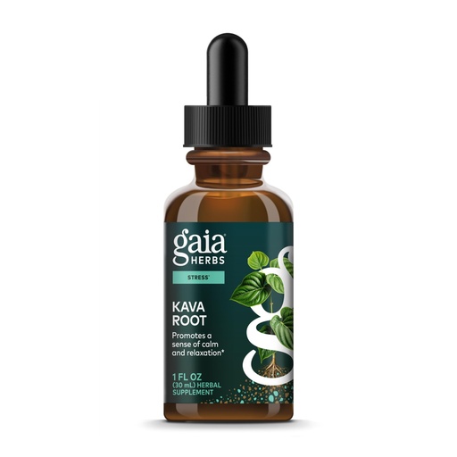 [BRSWIYL7C4ARUYAV] Gaia Herbs Kava Root - Helps Sustain a Sense of Calm, Relaxation & Support During Times of Stress* - Made with Noble Kava Cultivars - 1 Fl Oz (30 Servings)