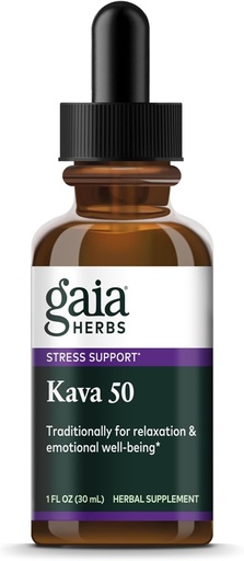 [BRSWIYL7C4ARUYAV] Gaia Herbs Kava Root Extra Strength - Helps Sustain a Sense of Natural Calm, Relaxation,* and Emotional Wellness During Times of Stress - Made with Noble Kava Cultivars - 1 Fl Oz (20-Day Supply)