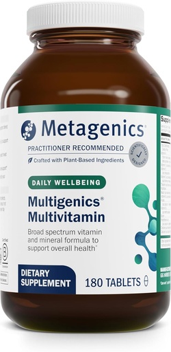 [BRSWIYT7BIABOYDA] Multivitamínicos metagénicos - Multivitamínico diario con betacaroteno, ácido fólico, calcio y magnesio - soporta el hueso, el corazón, la inmune y la salud celular* - No GMO, libre de gluten - 180 Tabletas
