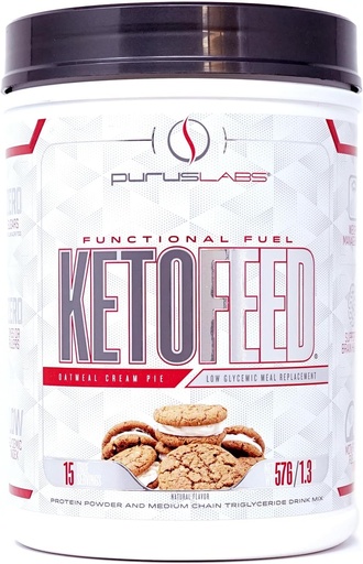 [BRSWYYYBA4NQKCY4] Purus Labs KETOFEED Protein Powder, 15 Servings (Oatmeal Cream Pie)