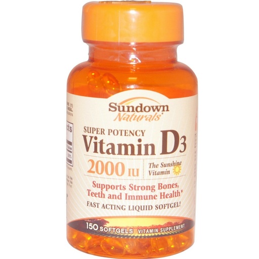 [BRSWIZDYAQABKE3M] Sundown, Vitamin D-2000 Iu Softgels, 150 ct