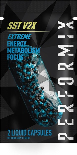 [BRSROAYHOUMREGTJ] PERFORMIX - SST V2X - Pre Workout - 300 mg Caffeine - Energy Supplements - No Crash - Fitness Goals - Nootropic - Timed-Release for All Day Focus, Mood & Energy Boost - Men & Women - 2 Capsules