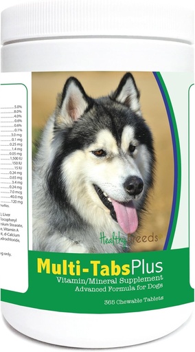 [BRSWKZINAAHRSHL2] Здрави породи Сибирски Husky Multi-Tabs Плюс дъвчащи таблетки 365 броя