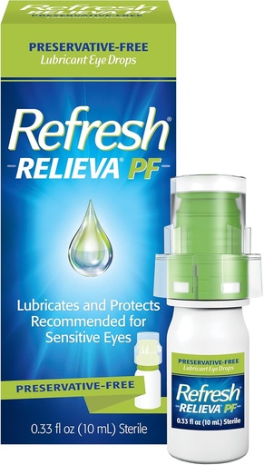 [BRSWGBIQOR6GAFDG] Refresh RELIEVA Preservative-Free Tears Lubricant Eye Drops, 0.33 fl oz (10 mL)