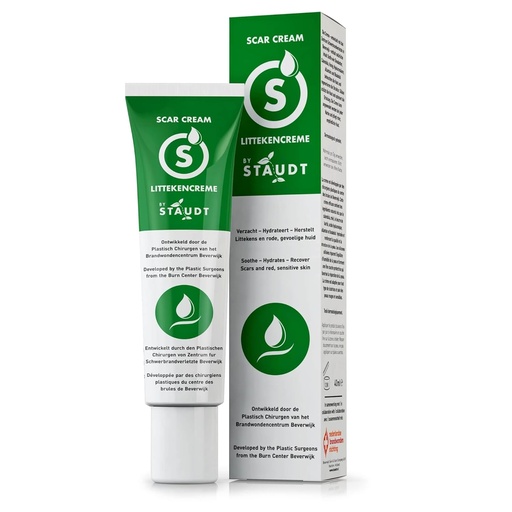 [BRSWGBL2CQGQE2TG] STAUDT Premium Scar Cream - advanced formula with Vitamin E, Honey, Hyaluronic Acid & Silicone - intensive healing of Old & New Scars, Surgical, Rashes, Acne, Burns, C-Section, Stretch Marks, Eczema