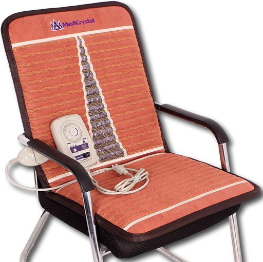 [BRSWGEAQPICWCCTL] MediCrystal Far Infrared Chair Mat - 40”L x 20”W - Natural Amethyst - FIR Heating 86-158°F (30-70°C) - Negative Ion - Original Manufacturer- Hot Stone Pad