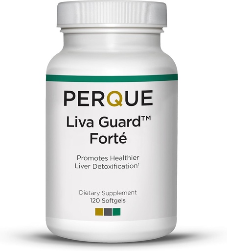 [BRSWIEL7BUAAE2LG] PERQUE Liva Guard Forte 120 Softgels – Herbal & Antioxidant Formula for Liver Function & Detox – Supports Metabolic & Cellular Health – Non-GMO, Gluten-Free, Vegetarian Formula – 120 Count