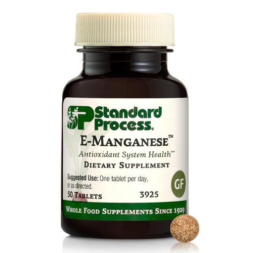 [BRSWIYQ7DIIROG3I] Standard Process E-Manganese - Antioxidant Health Support - Whole Food-Based Supplement with Vitamin E & Manganese - Supplement to Aid Cellular Health - 50 Tablets