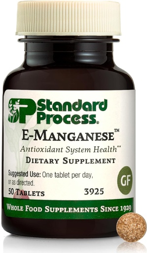 [BRSWIYQ7DIIROG3I] Standard Process E-Mangese - Antioxidant Health Support - Whole Food Based Supplement with Vitamin E & Mangaan - Supplement to Aid Cellular Health - 50 Tablets