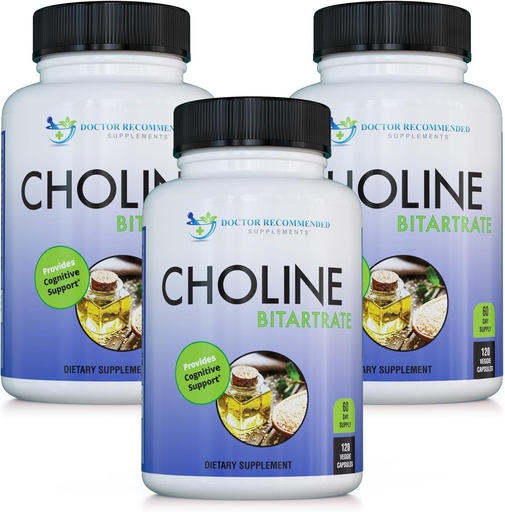 [BRSWYFA6BUNGCCD5] BES RECOMES S'ha produït un crèdit Cholineum Premium - 500 mg - 120 Veggie Capules Suports Cognitius, memòria i més - paquet 3