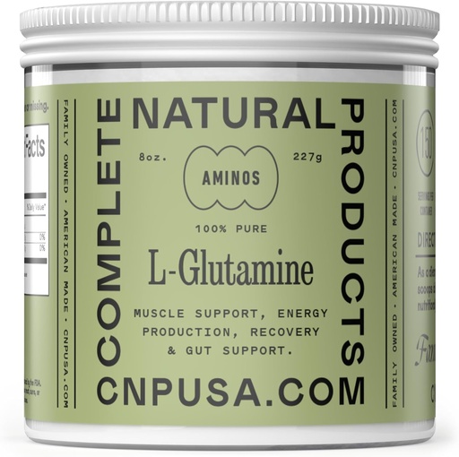 [BRSRM233CUIGOG3G] Pure L-Glutamine Powder Supplement - 8oz (227g) Natural Vegan Bulk L Glutamine for Keto, Gut Health, Probiotic, IBS Support