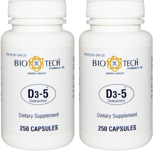 [BRSWKZYMBYDA2YL2] BioTech Pharmacal - D3- 5 (5 000 j.m.) (500 tabletek)