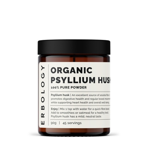 [BRSROAQPCN6AMA3U] Erbology Organic Psyllium Husk Powder 3.2 oz - 45 Servings - Promotes Digestive Health and Regular Bowel Movements - Sustainably Sourced Straight from Farm in India - Small Batch - Vegan - GMO-Free