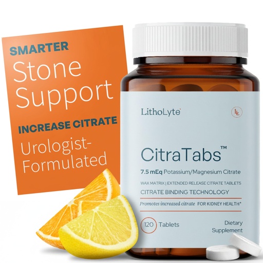 [BRSROAAZBZ5AMCQ2] CitraTabs® 7.5 mEq | Extended-Release Citrate Tablets | Kidney Health Protector | Science-Backed Support Beyond Cleanse, Detox, or Stone Dissolver Supplements | 120 Tablets