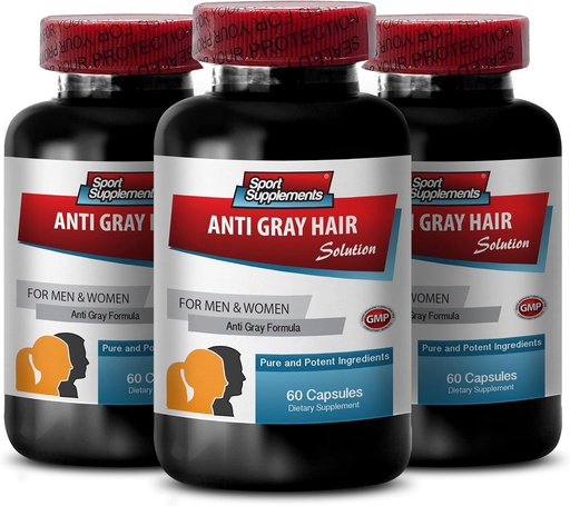 [BRSWKFQ6BIPGIFTM] Biotin zinc - Anti Gray Hair - Hair Solutions for Men (3 Bottles - 180 Capsules)