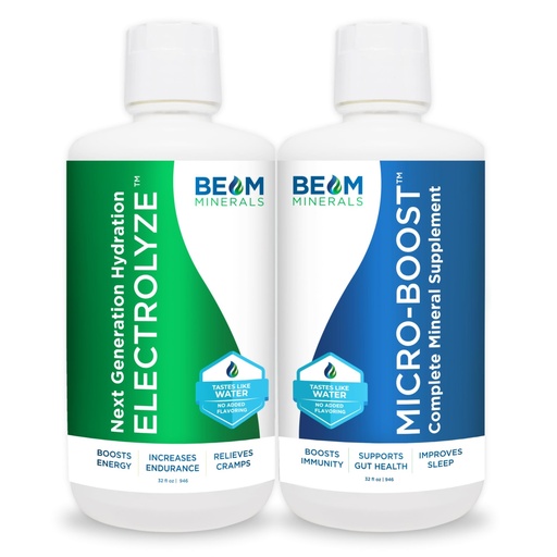 [BRSRMFIQDF5B6YLV] BEAM Minerals Micro-Boost and Electrolyze Advanced Set | Advanced Electrolyte & Micronutrient Support | 100% Bioavailable, Ionized Format