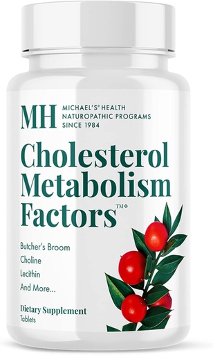 [BRSWIYQKAYDB4DTI] MICHAEL'S Health Naturopathic Programs Cholesterol Metabolism Factors - 90 Tablets - Helps Improve Circulation - Statin & Red Yeast Rice Free - 15 Servings