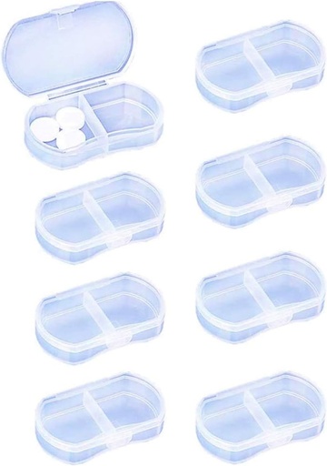 [BRSWGHT3A55QO2TV] 8PCS Pill sag Organizer Pocket Lille Pill Holder, Daglig AM & PM beholdere, Medicinske Holder, Ideel til Medicin, Vitamin, tillæg, Perfekt til rejse, Ideel til Purse (hvid)