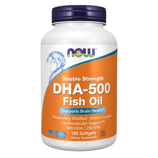 [BRSWIYIGOIOGG3TE] Now Foods, DHA-500, Double Strength, 180 Softgels