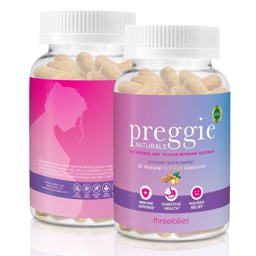[BRSRMHD3BUOQ2AI7] Preggie Natural Ginger, 30 Capsules (500 mg per Capsule)