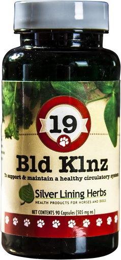 [BRSWIZIGCV7BS2T4] Silver Lining Herbs 19 BLD Klnz - Zeliščna podpora za normalne vrednosti krvi pasjega psa - pomaga ohranjati normalno zdravje krvnih celic in cirkulacijski sistem - naravna podpora za zdravje pasjega psa - 90 kapsul