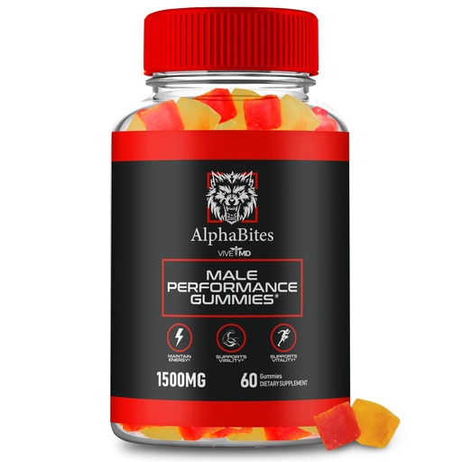 [BRSRAZANA56BSG3H] Alpha Bites Gummies, AlphaBites Advanced Formula Max Performance Gummies, All Natural Supplement Extra Strength, Alpha Bites Muscle Growth and Overall Health Support, Alpha Bites Reviews (60 Gummies)
