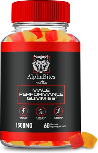 [BRSRAZANA56BSG3H] Alpha Bites Gummies, AlphaBites Geavanceerde Formule Max Performance Gummies, Alle natuurlijke supplement extra sterkte, Alpha Bites Spiergroei en algemene gezondheidsondersteuning, Alpha Bites Reviews (60 Gummies)