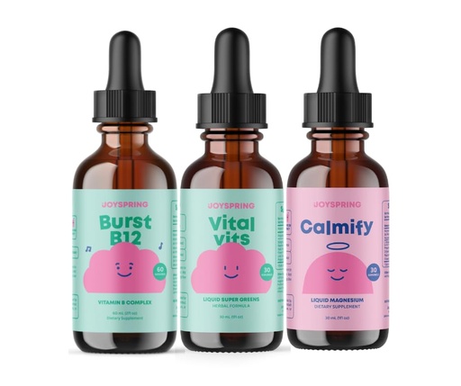 [BRSRA2YZBB5BMF35] JoySpring B-Complex & Vital Vits with Magnesium Drops Bundle | Naturally Sourced Kids Vitamins & Minerals | Non-Alcoholic, Sugar-Free Liquid Formula | Vegan & Vegetarian Liquid Drops Supplement