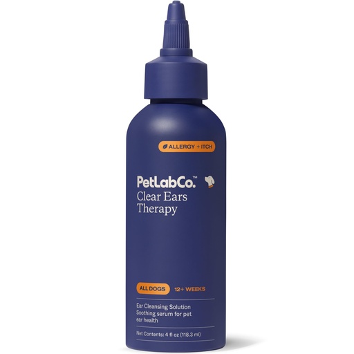 [BRSWYHYPBADRGAL7] PetLab Co. - Clear Ears Therapy Ear Cleaner for Dogs - Supporting Yeast, Itchy Ears & Healthy Ear Canals - Alcohol-Free Dog Ear Wash - Optimized Dog Ear Cleaner Solution, 4 Fl Oz