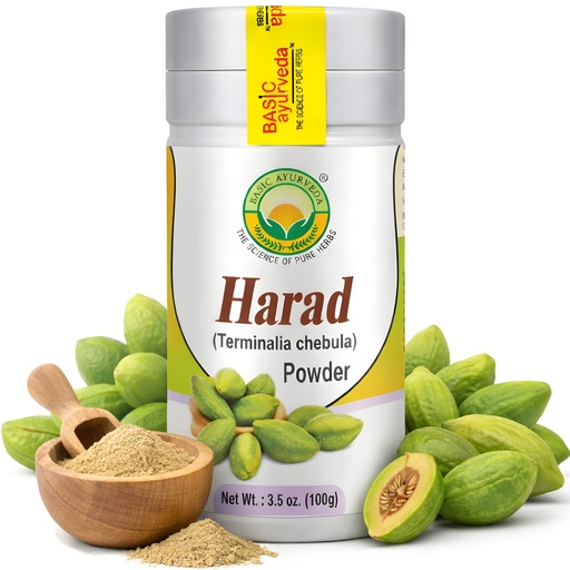 [BRSRO2YEAUNQ4D32] BASIC AYURVEDA Haritaki (Harad) Powder | 3.53 Oz (100g) | Supports Digestion & Daily Wellness | Pure Ayurvedic Herbal Powder | No Added Colors & Flavors | Non-GMO, Gluten-Free & Vegan