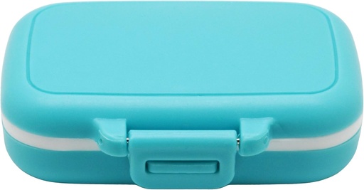 [BRSWG2QECUIWYHQ2] Petit Pill Box suplementari per a Pocket o Purse - 3 Comparaments extraïbles que viatgen a la plantació - Caixa d' organitzadora Daily Wash (Blue)