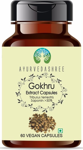 [BRSROCYQBMGQI3TU] Gokhru Extract 500mg - 60 Vegetarian Capsules|Tribulus Terrestris| All Natural | 100% Vegan | Gluten-Free | GMP Certified