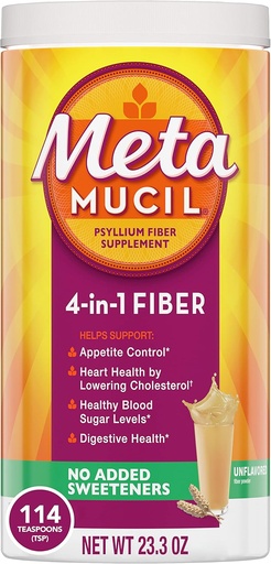 [BRSWIYYBPIIWYEDU] Metamucil Smooth Texture Sugar-Free Unflavored 114 Each (OLD)