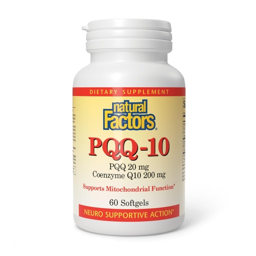 [BRSWIHQFBR4QY23C] Natural Factors, PQQ-10, Supports Energy and Healthy Aging, Dietary Supplement, 60 softgels (60 servings)