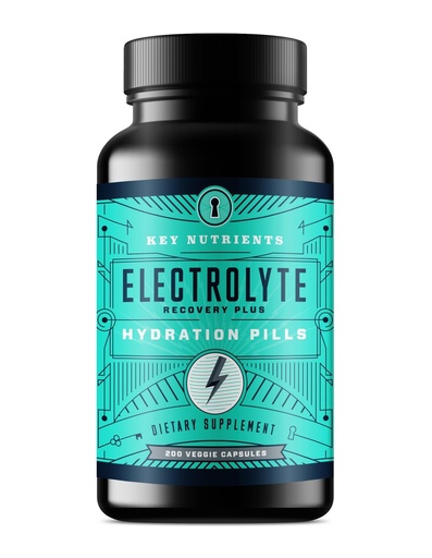 [BRSWYEIEB4OWMGTP] KEY NUTRIENTS Electrolyte Tablets, 200 Capsules, Salt for Dehydration, Fasting Electrolytes- Salt Pills with Electrolytes, No Sugar, Gluten Free Hydration Tablets Made in USA