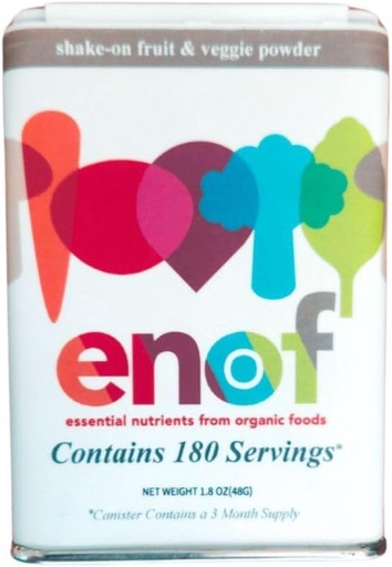 [BRSWGBACA57BMEQZ] ENOF Organic Fruit and Vegetable Powder Supplement Kids & Adults | 10 Clean Ingredients - Strawberry, Spinach | Gluten & GMO Free Vegetable Powder for Kids | 180 Servings, 3 Mo. Supply, Made in USA