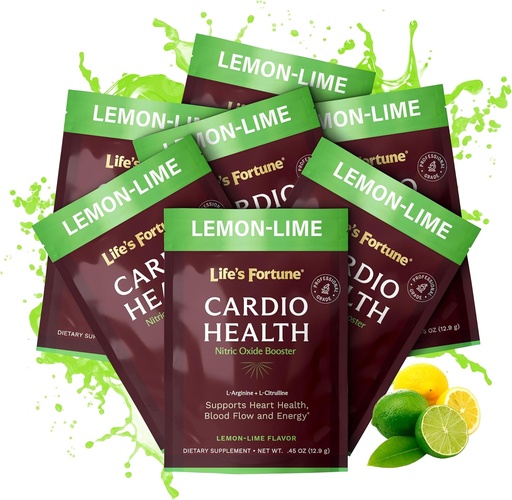 [BRSRAGQ2C4BWMF32] Life's Fortune L Arginine L Citrulline Supplement Powder - High Potency Nitric Oxide Supplement Booster with Natural Lemon Lime Flavor, 7 Servings (Pack of 1)